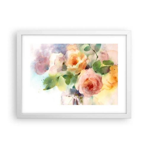 Póster en marco blanco - Delicado como una acuarela - 40x30 cm
