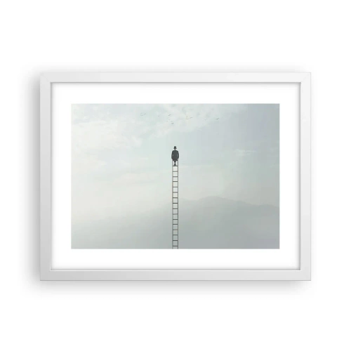 Póster en marco blanco - Hacia lo más alto - 40x30 cm