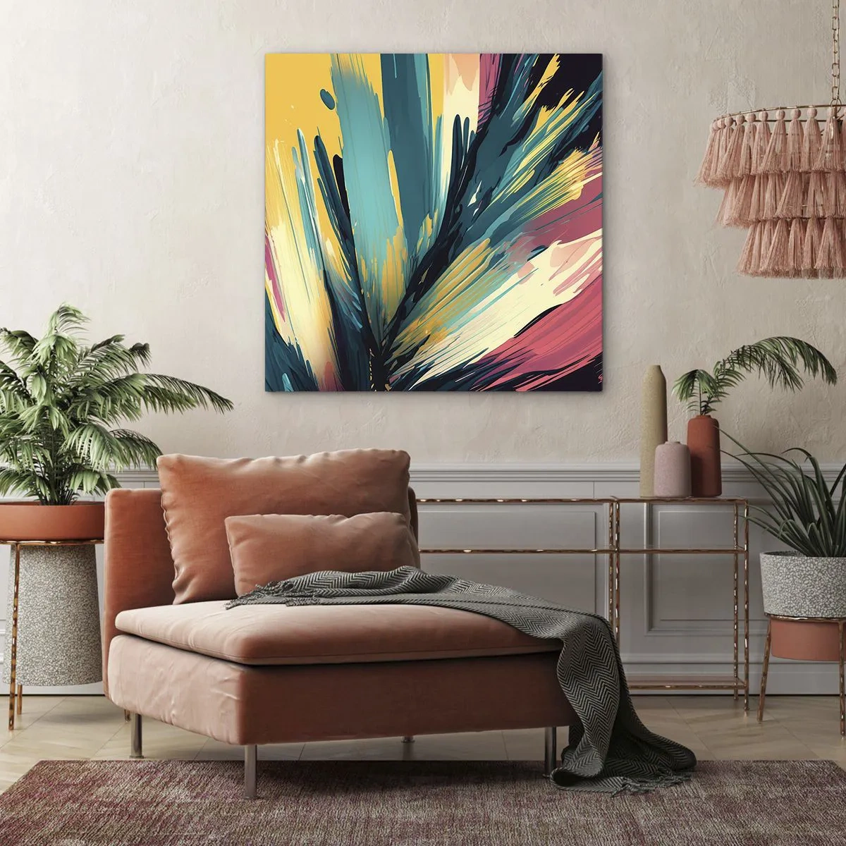 Cuadro sobre lienzo - Impresión de Imagen - Composición - una explosión de alegría - 30x30 cm
