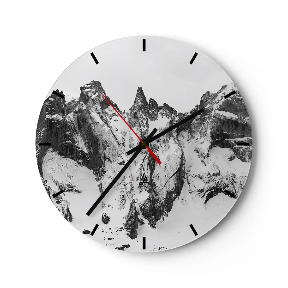 Reloj de pared - Reloj de vidrio - Cresta amenazante - 40x40 cm