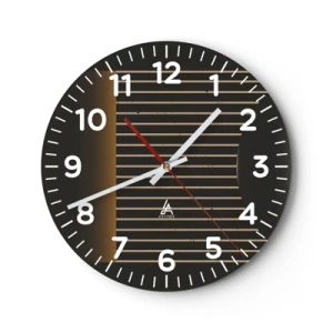 Reloj de pared - Reloj de vidrio - Explorar la oscuridad - 30x30 cm