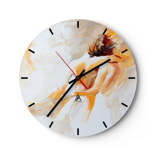 Reloj de pared - Reloj de vidrio - En un cielo de cercanía - 40x40 cm