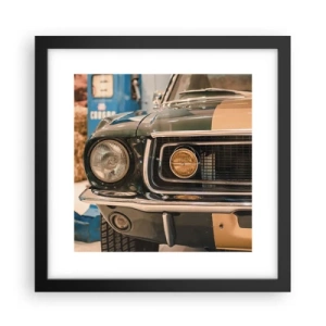 Póster en marco negro - Encuentro con una leyenda - 30x30 cm