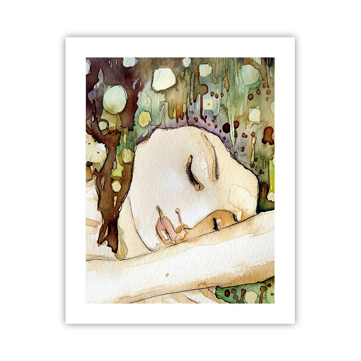 Póster - Sueño esmeralda y violeta - 40x50 cm