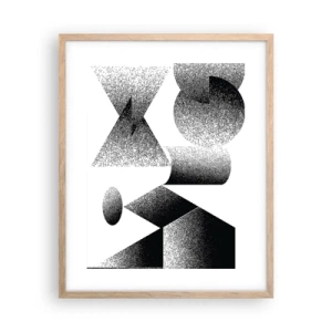 Póster en marco roble claro - Ángulos y óvalos - 40x50 cm