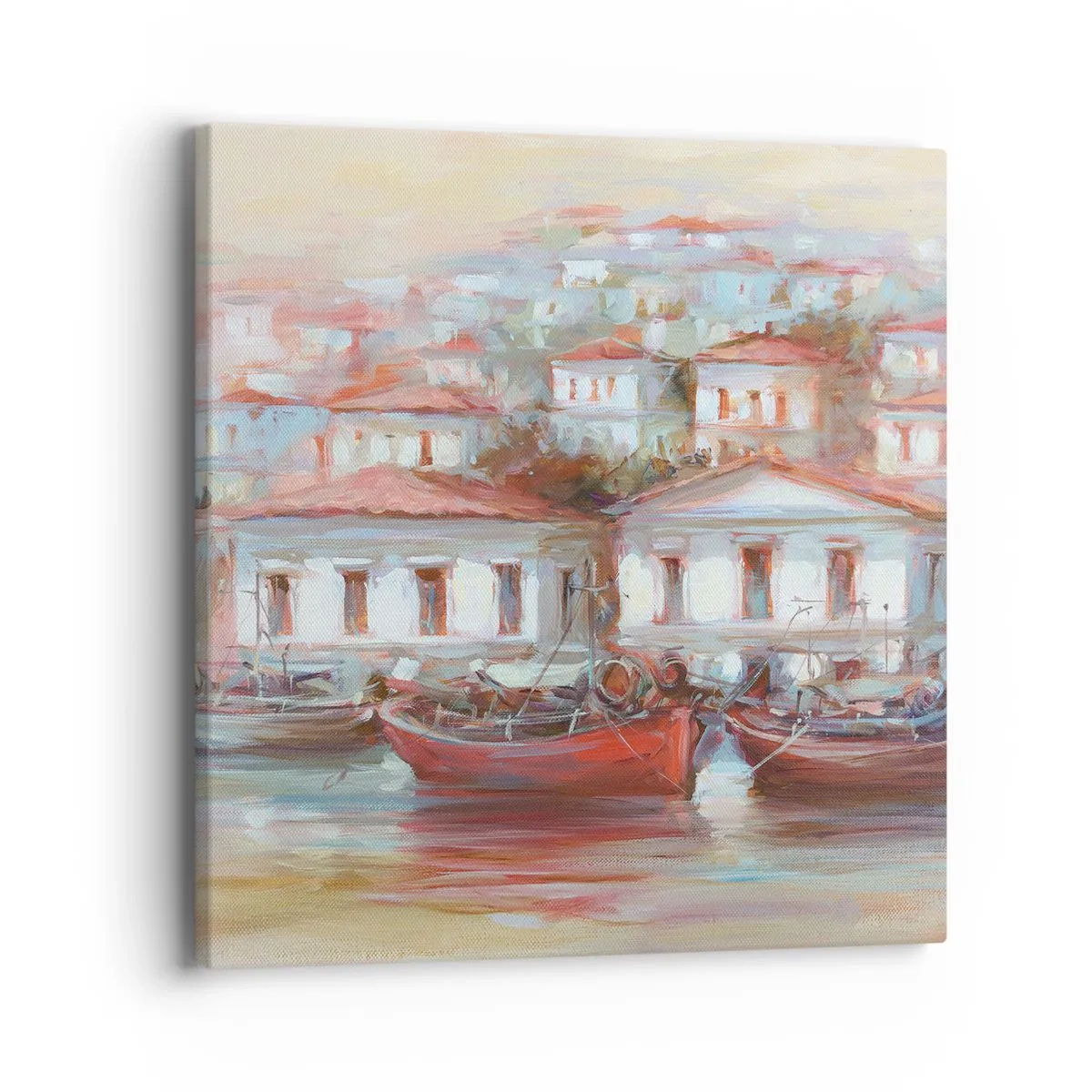 Cuadro sobre lienzo - Impresión de Imagen - Ciudad feliz - 40x40 cm