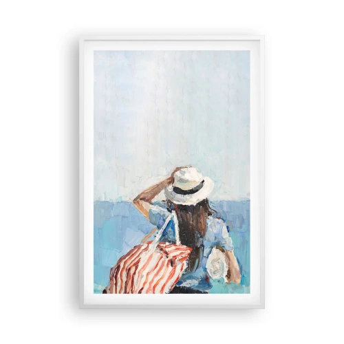 Póster en marco blanco - Bienvenida a tus vacaciones - 61x91 cm