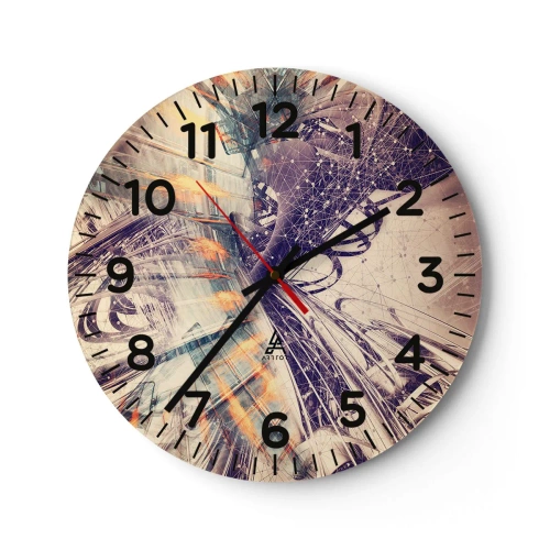 Reloj de pared - Reloj de vidrio - Con mucha prisa - 30x30 cm