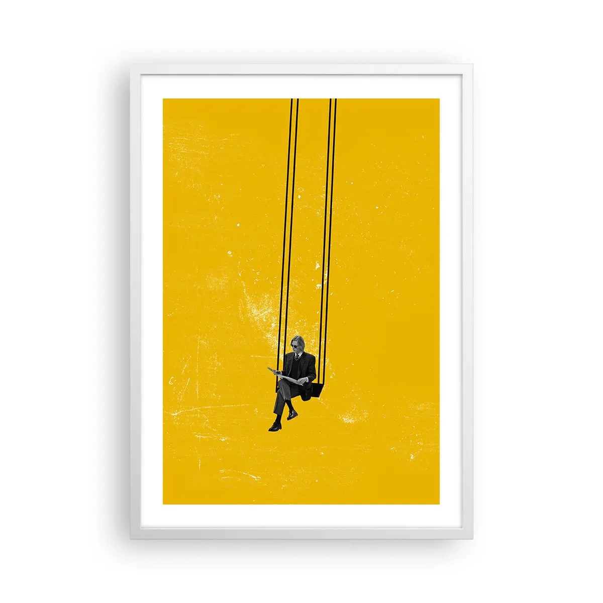 Póster en marco blanco - Un día como cualquier otro - 50x70 cm