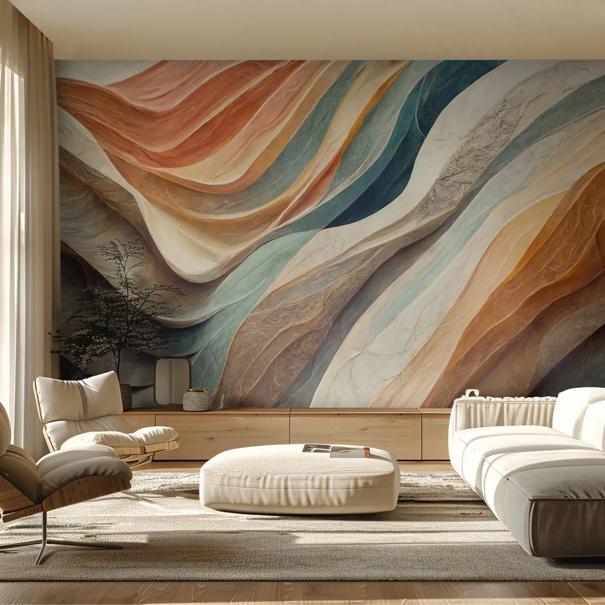 Fotomural Premium Canvas - Momentos previos al cambio - Textura, Patrón, Brillante - 250x175 cm