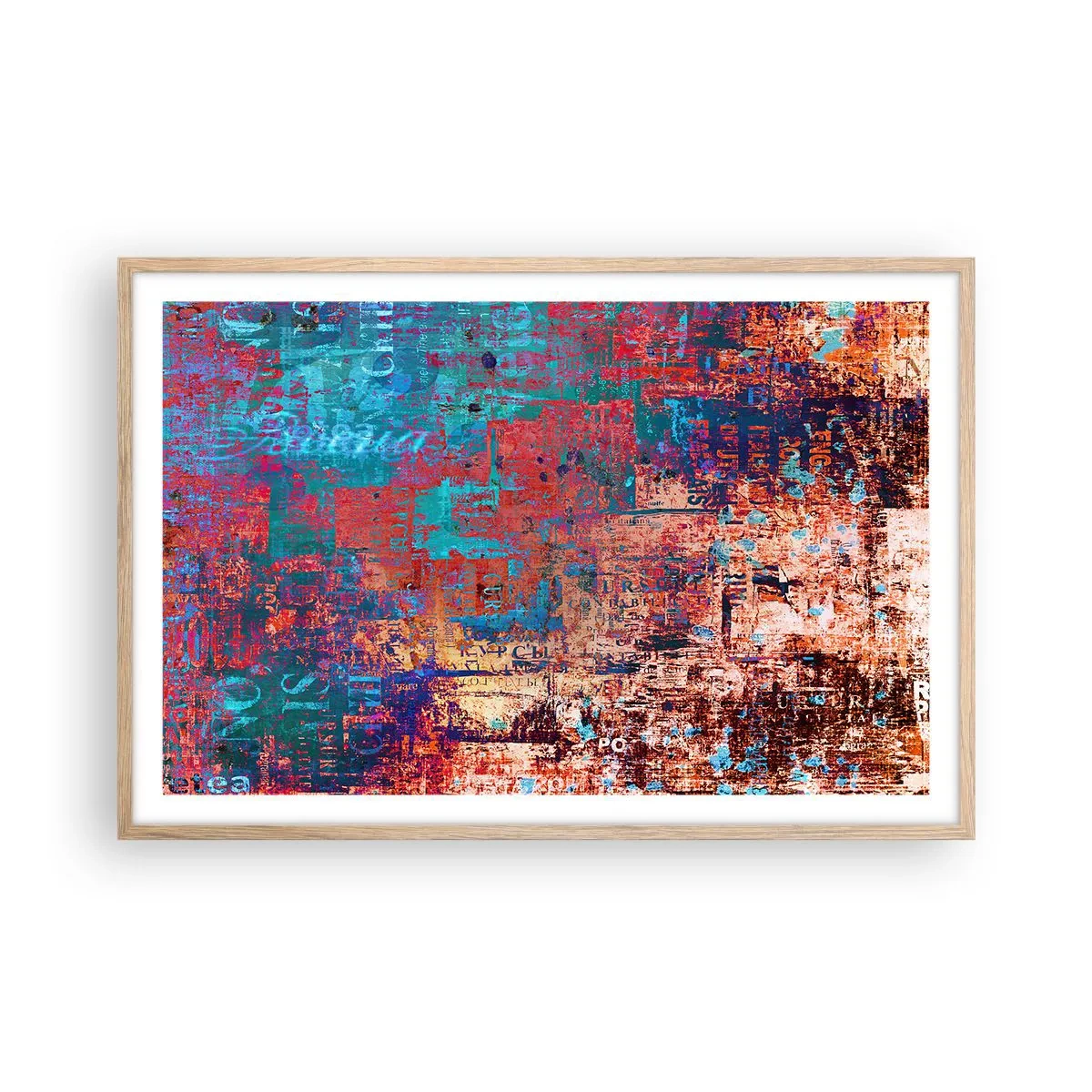 Póster en marco roble claro - Memoria y olvido - 91x61 cm