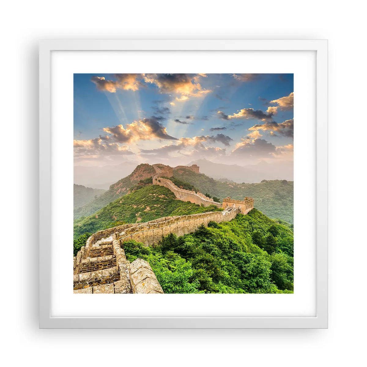 Póster en marco blanco - Grandeza duradera - 40x40 cm