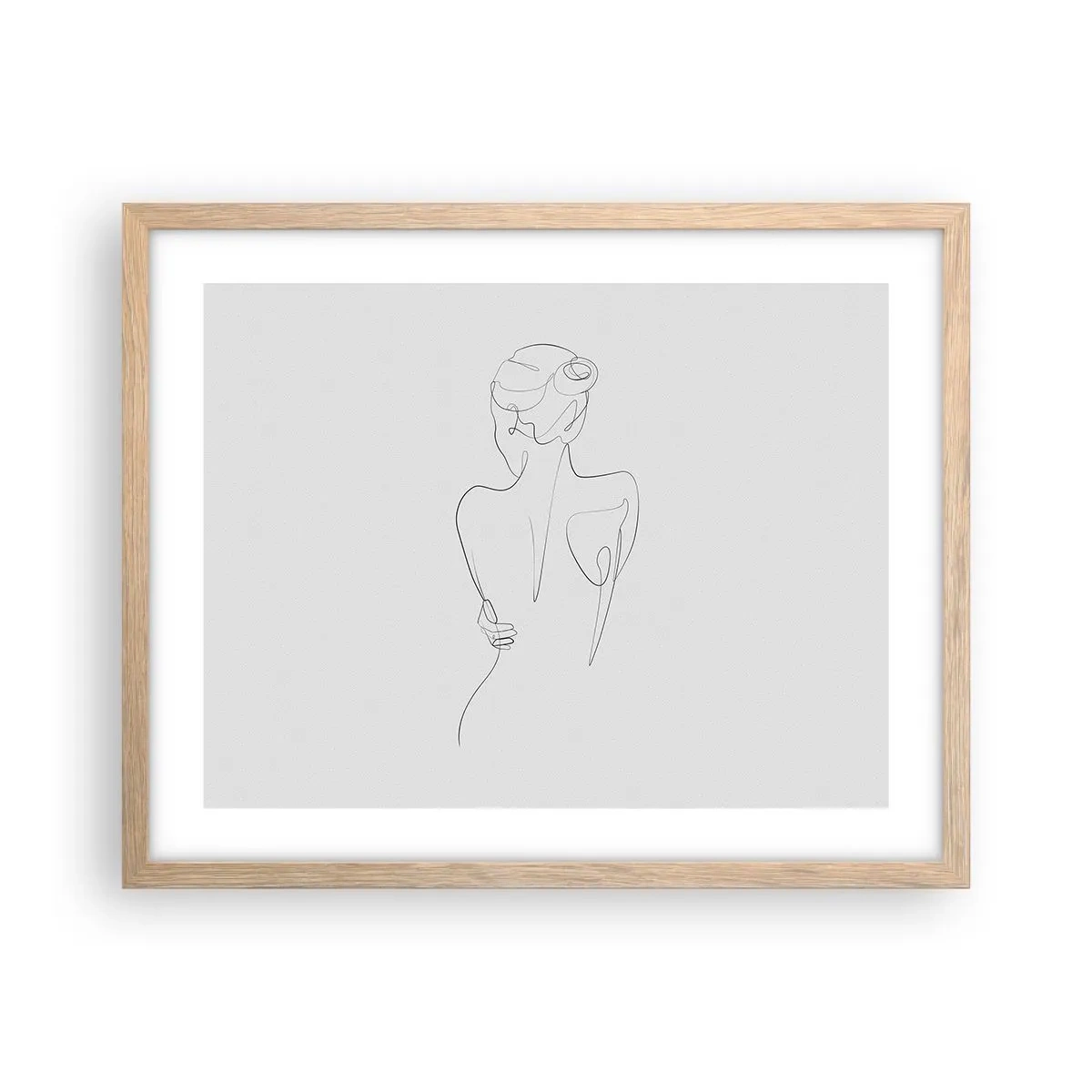 Póster en marco roble claro - Música del cuerpo - 50x40 cm