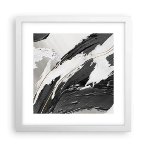 Póster en marco blanco - Abstracción con estilo - 30x30 cm