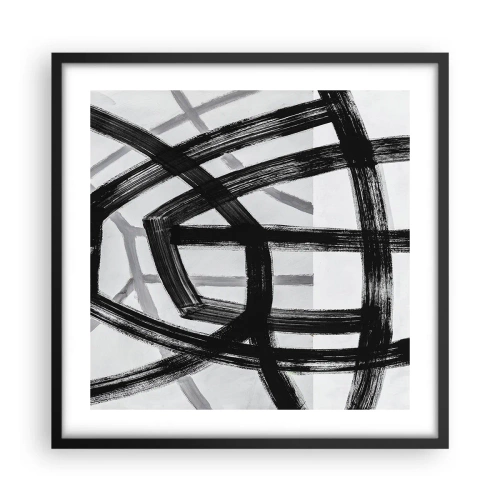 Póster en marco negro - Construir profundidad - 50x50 cm