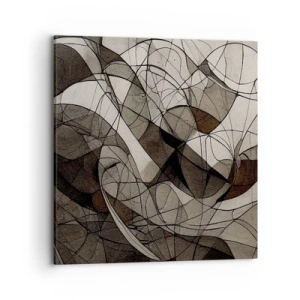 Cuadro sobre lienzo - Impresión de Imagen - Circulación en colores tierra - 70x70 cm