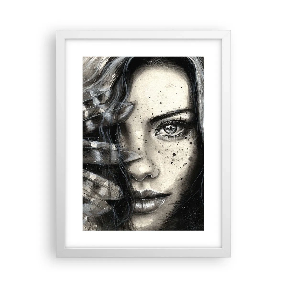 Póster en marco blanco - Belleza salvaje - 30x40 cm