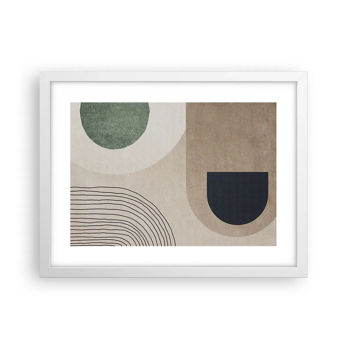 Póster en marco blanco - La delicadeza de un óvalo - 40x30 cm