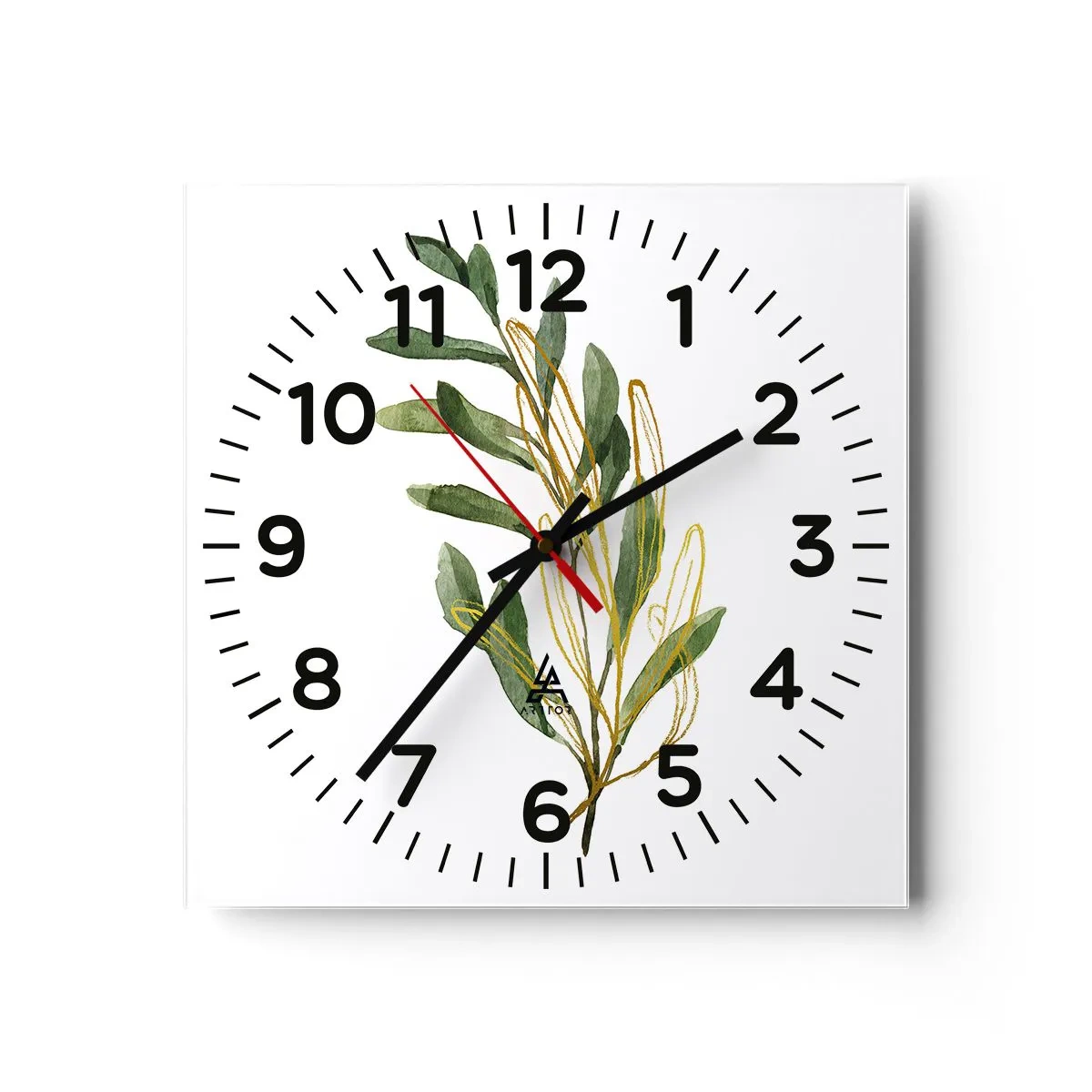 Reloj de pared - Reloj de vidrio - La vida se abre camino - 40x40 cm