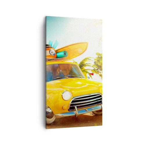 Cuadro sobre lienzo - Impresión de Imagen - Un viaje para más de una sonrisa - 45x80 cm