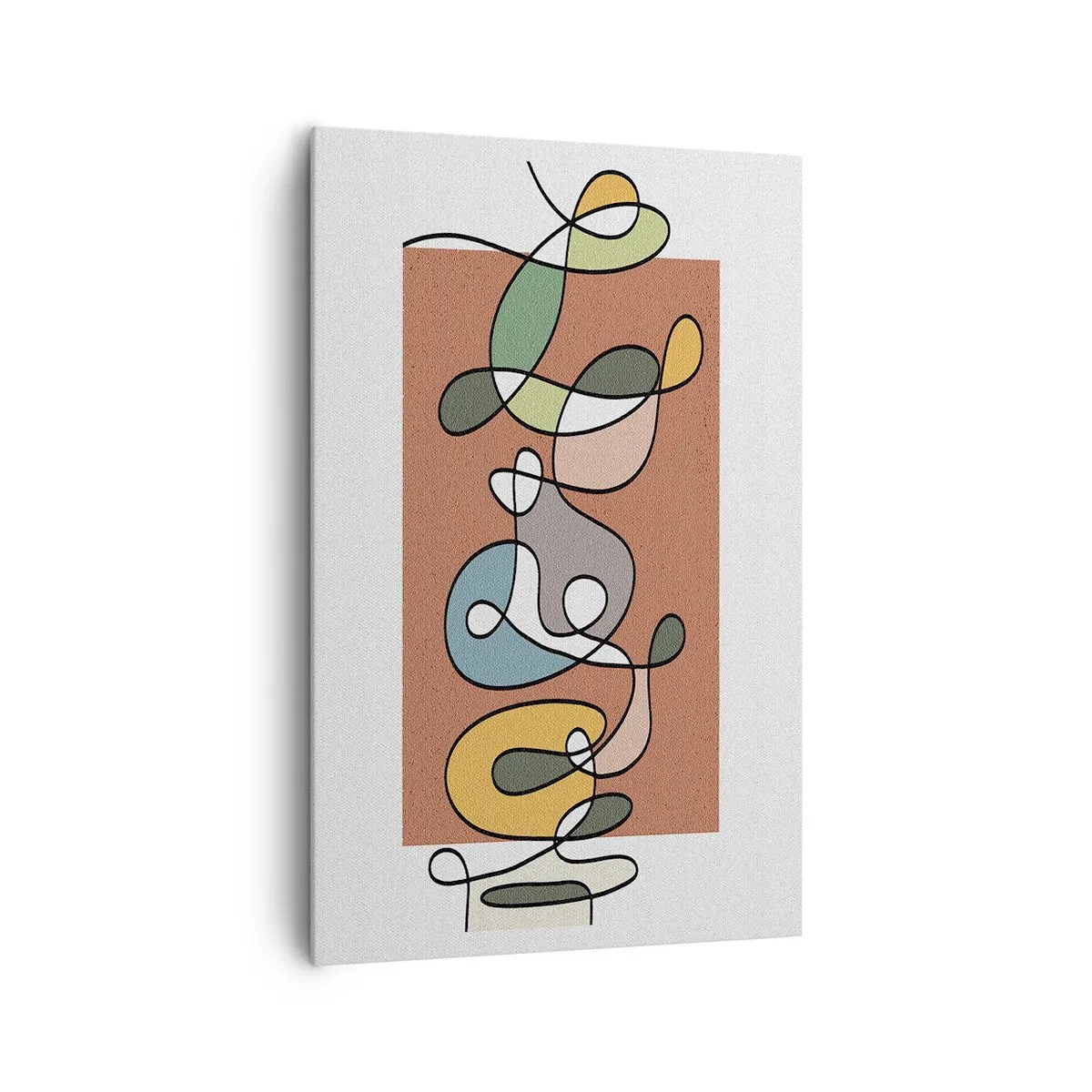 Cuadro sobre lienzo - Impresión de Imagen - Abstracción: una maraña de colores - 80x120 cm