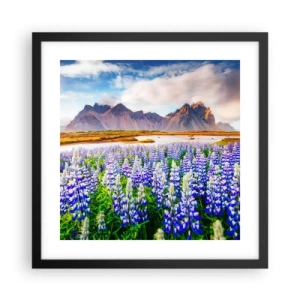 Póster en marco negro - La fuerza y la severidad junto a la dulzura - 40x40 cm