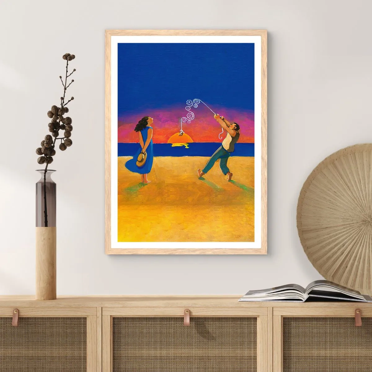 Póster en marco roble claro - Mucho más que una estrella del cielo - 70x100 cm