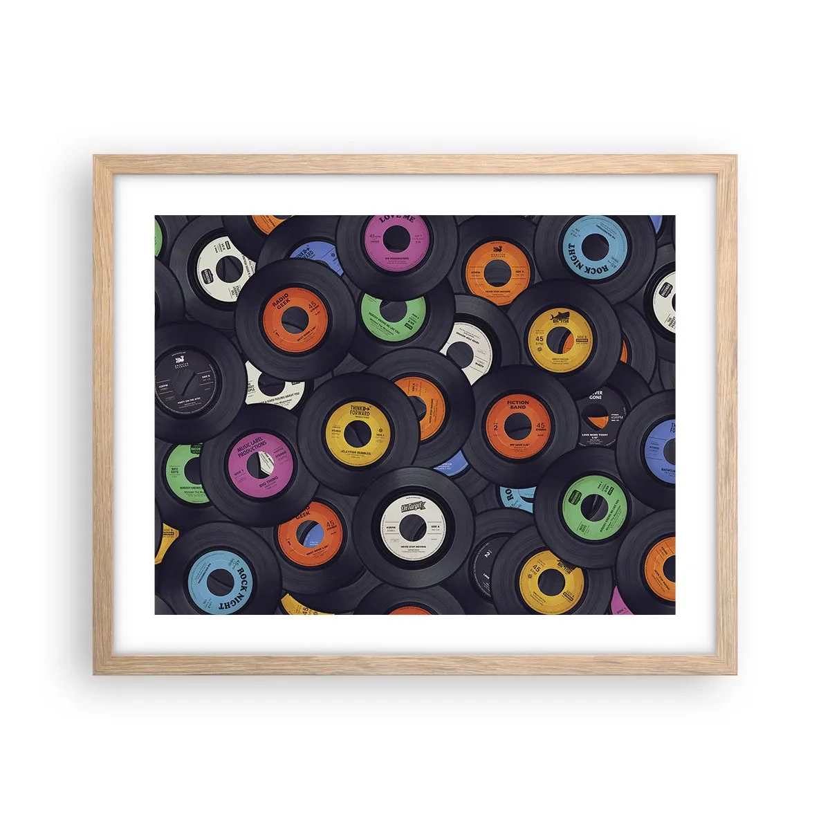 Póster en marco roble claro - Colores de los clásicos - 50x40 cm