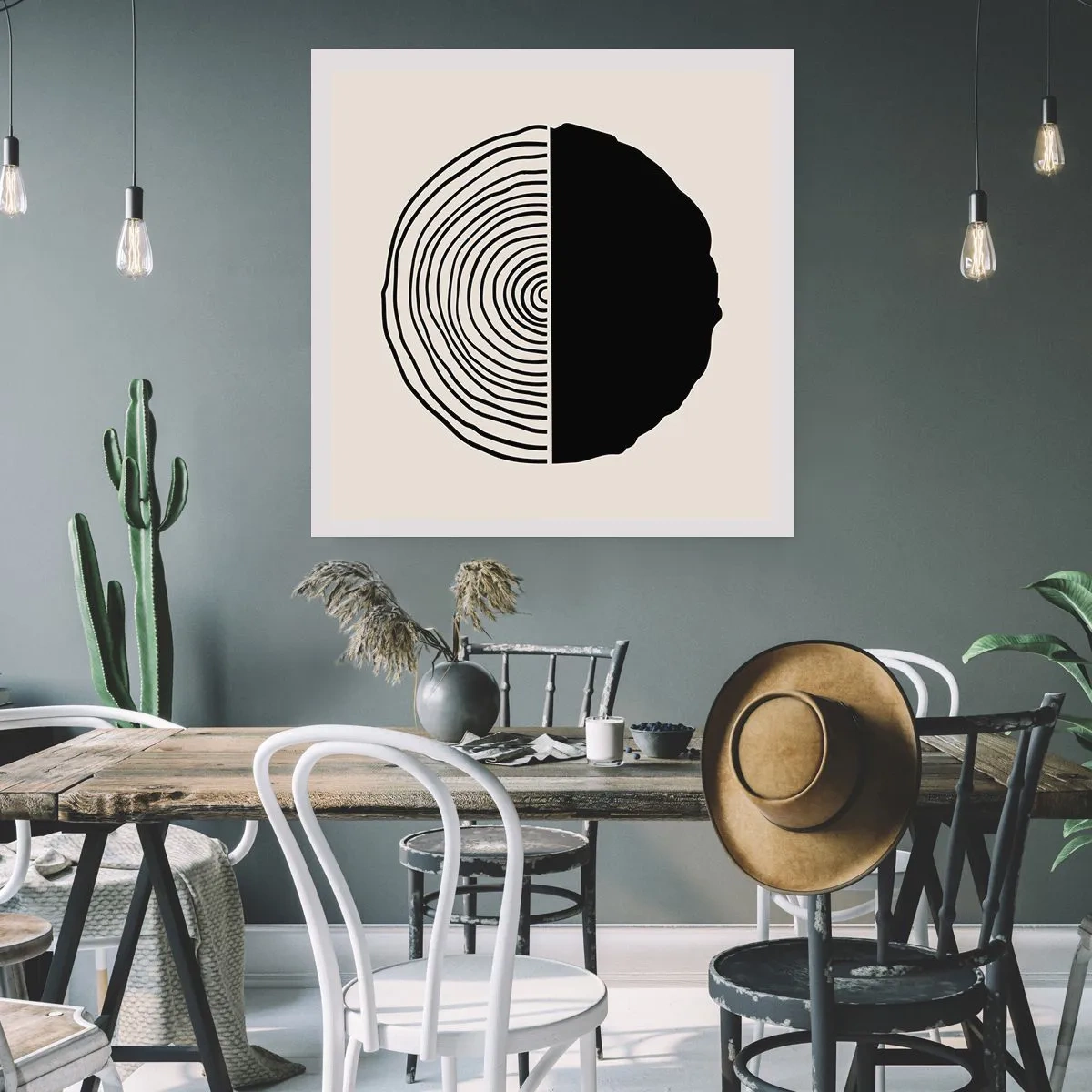 Póster - Mitad y mitad - 60x60 cm