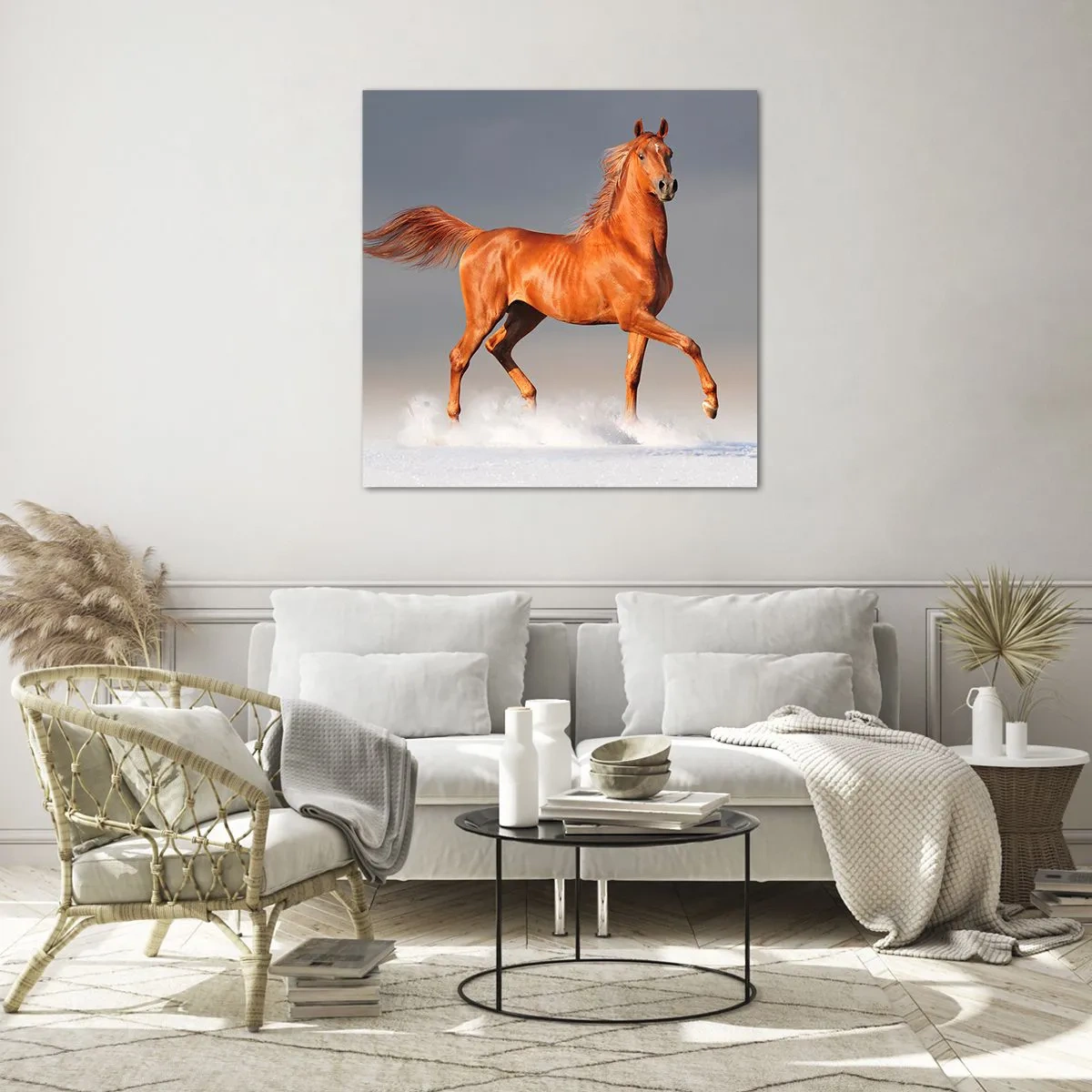 Cuadro sobre vidrio - Impresiones sobre Vidrio - Danza al viento - 40x40 cm