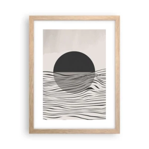 Póster en marco roble claro - Media composición - 30x40 cm