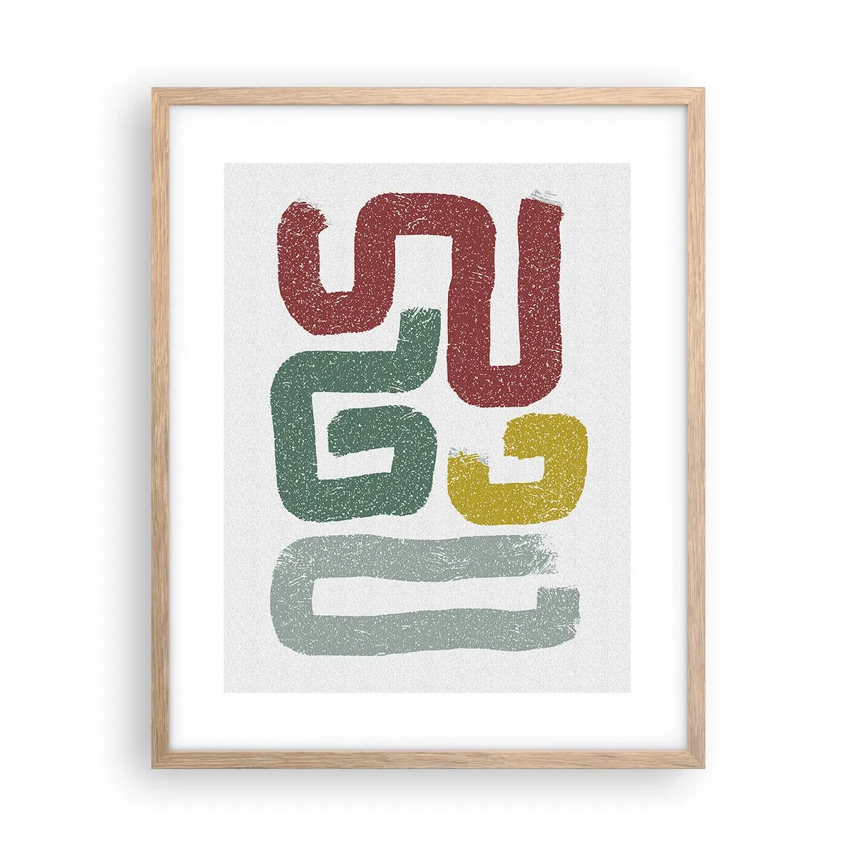 Póster en marco roble claro - En un idioma desconocido - 40x50 cm