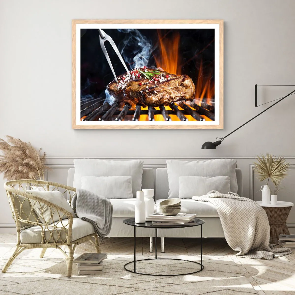 Póster en marco roble claro - Jugoso y fragante - 91x61 cm