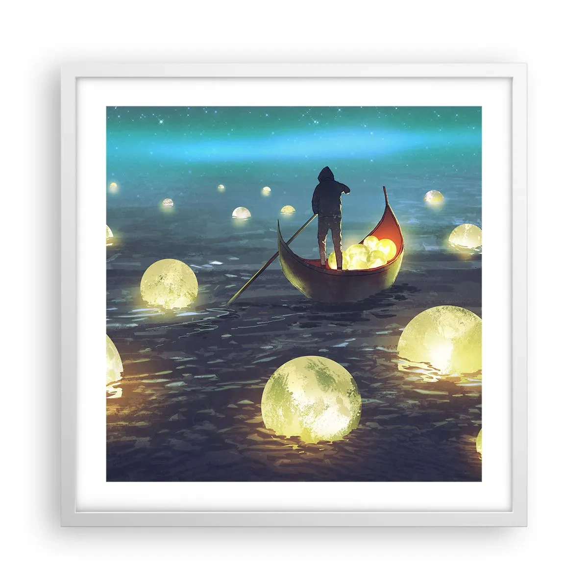 Póster en marco blanco - Cosas que los filósofos nunca soñaron - 50x50 cm