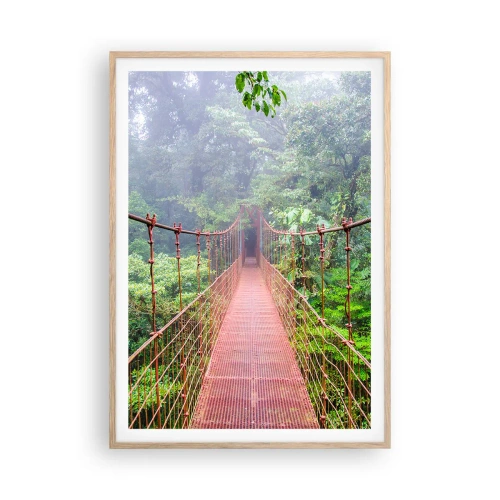 Póster en marco roble claro - Suspendido sobre las copas - 70x100 cm