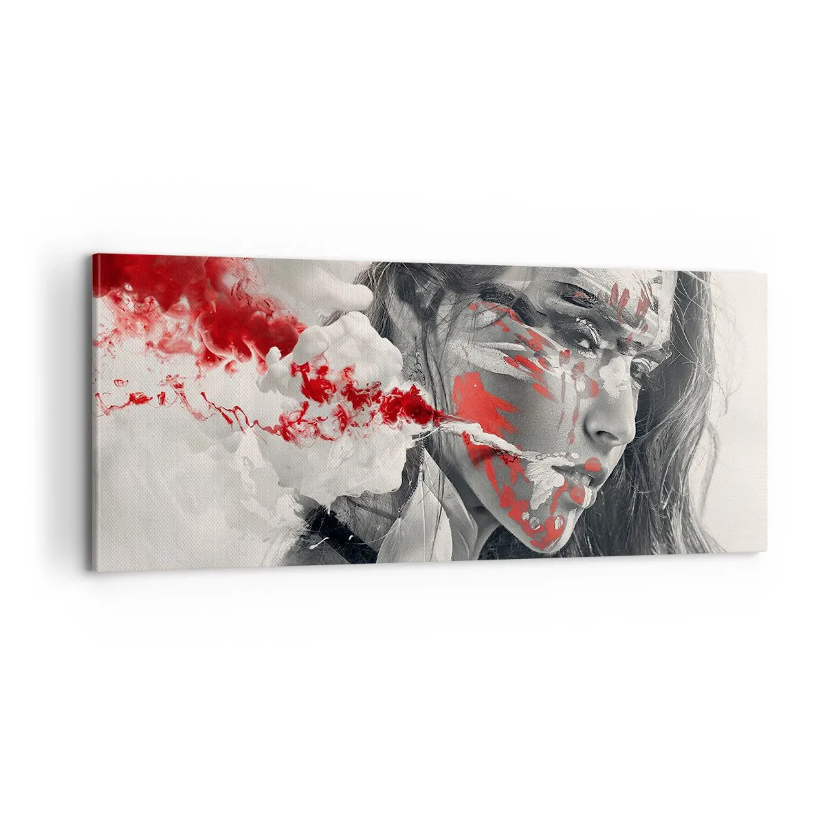 Cuadro sobre lienzo - Impresión de Imagen - En los humos del absurdo - 100x40 cm