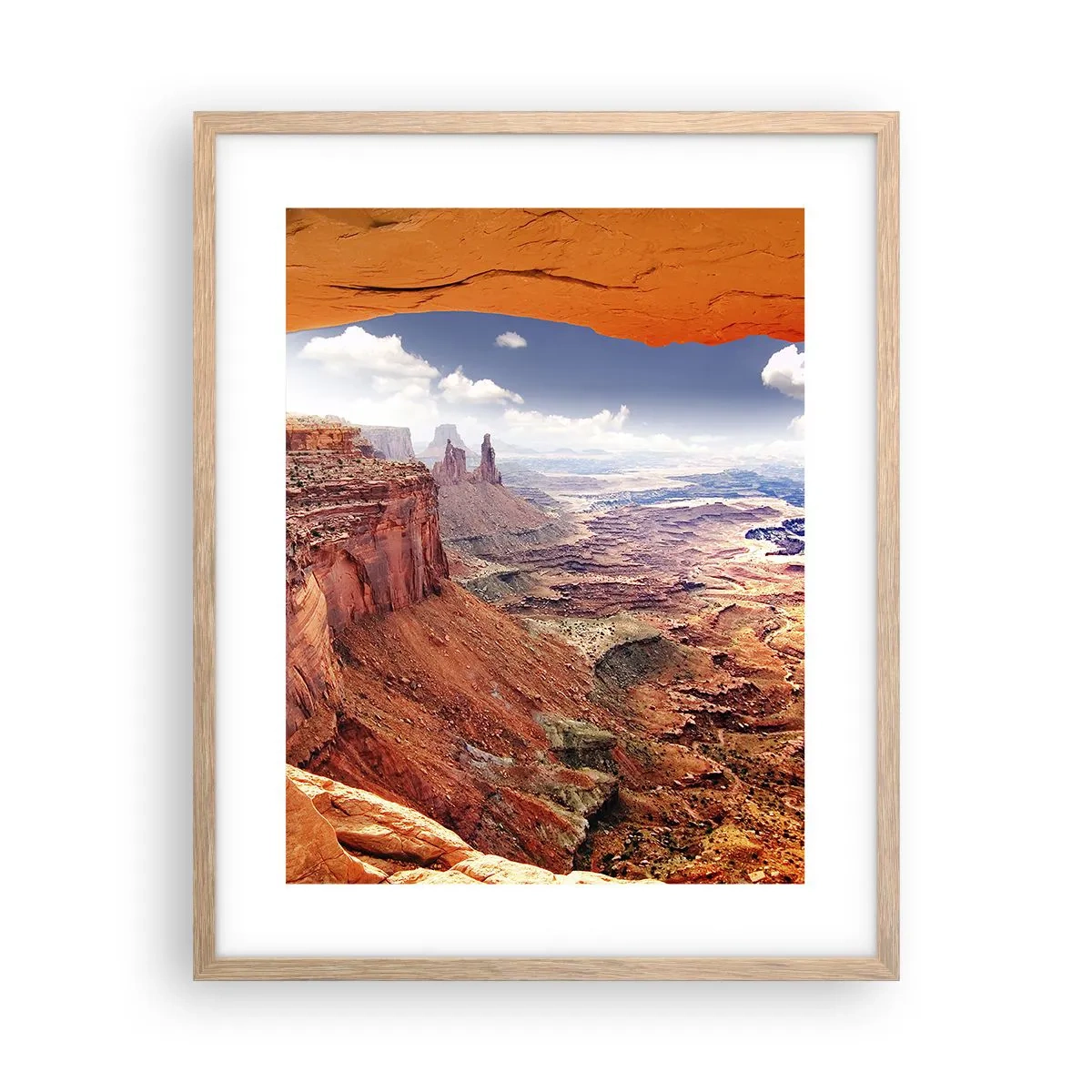 Póster en marco roble claro - Tallado por la propia naturaleza - 40x50 cm