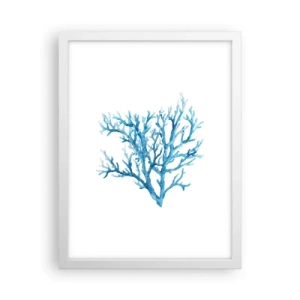 Póster en marco blanco - Filigrana marina - 30x40 cm