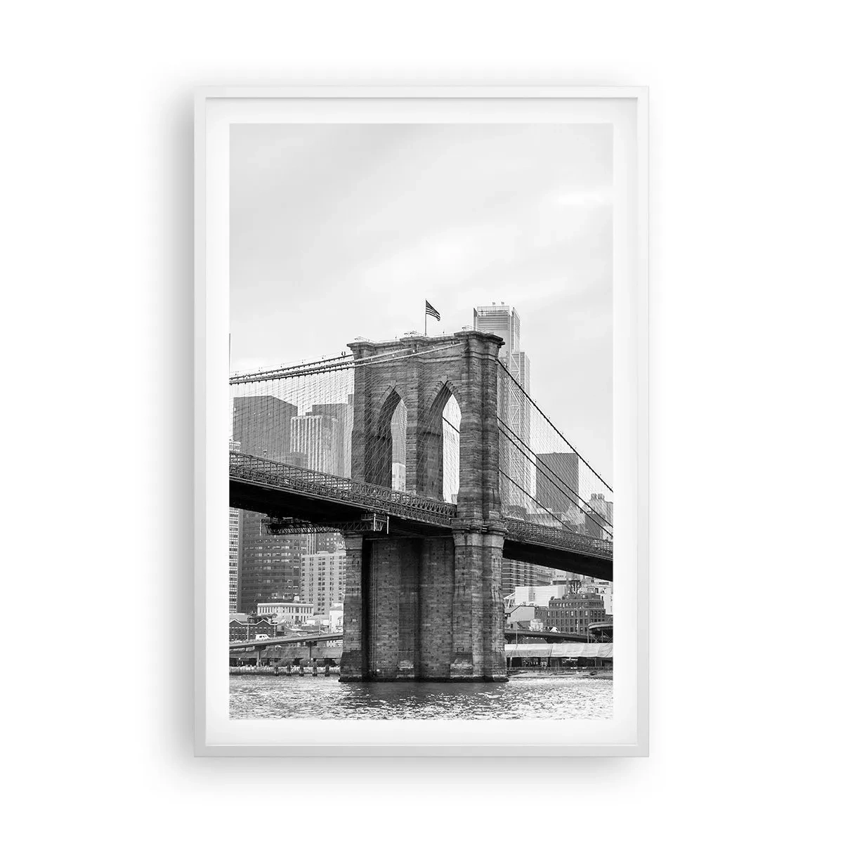 Póster en marco blanco - Vibraciones de Nueva York - 61x91 cm