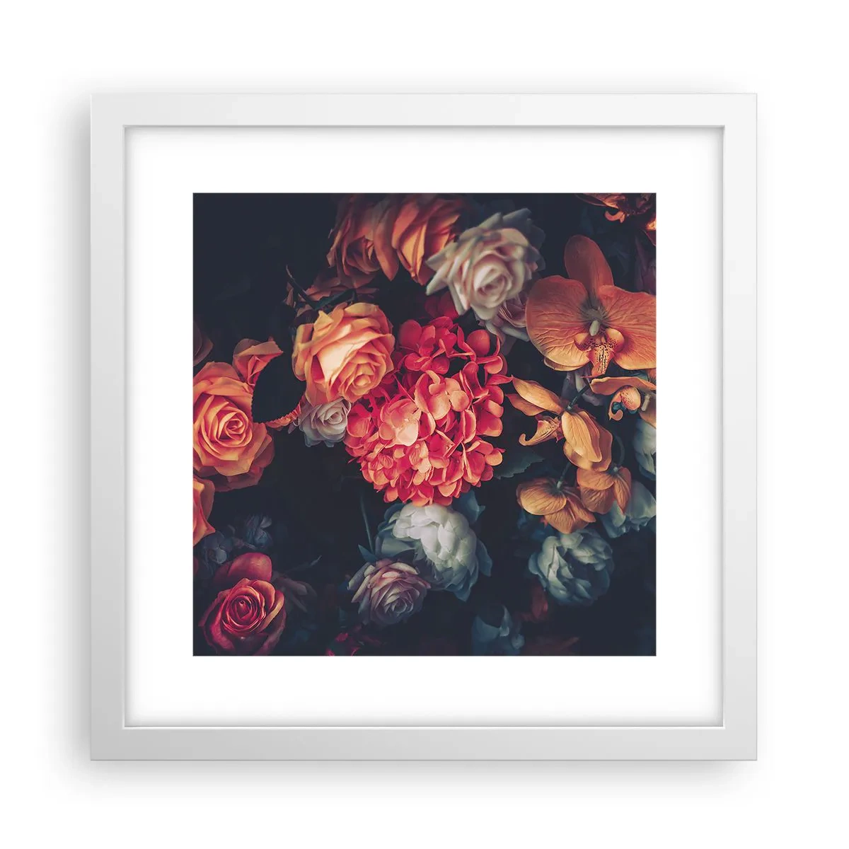 Póster en marco blanco - Como los maestros holandeses - 30x30 cm