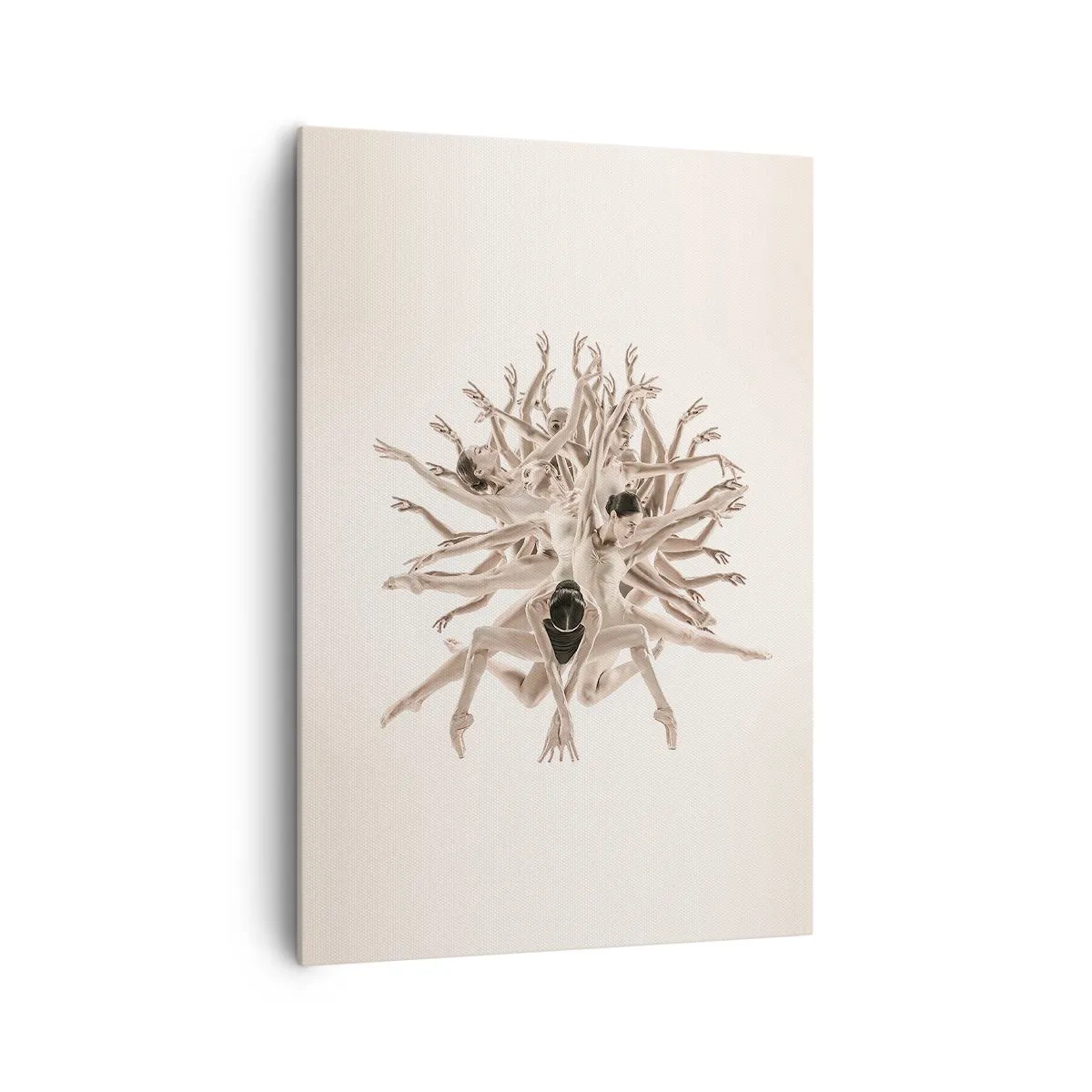 Cuadro sobre lienzo - Impresión de Imagen - Composición abstracta de bailarines en movimiento. - 70x100cm - Floreciendo en la danza - Decoración de pared moderna para salón y dormitorio ARTTOR