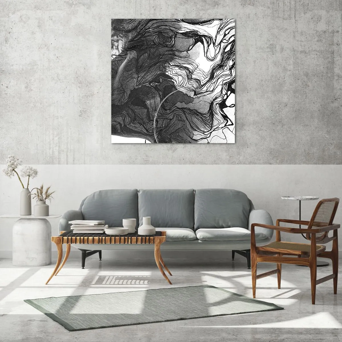 Cuadro sobre vidrio - Impresiones sobre Vidrio - Enredada en sueños - 60x60 cm