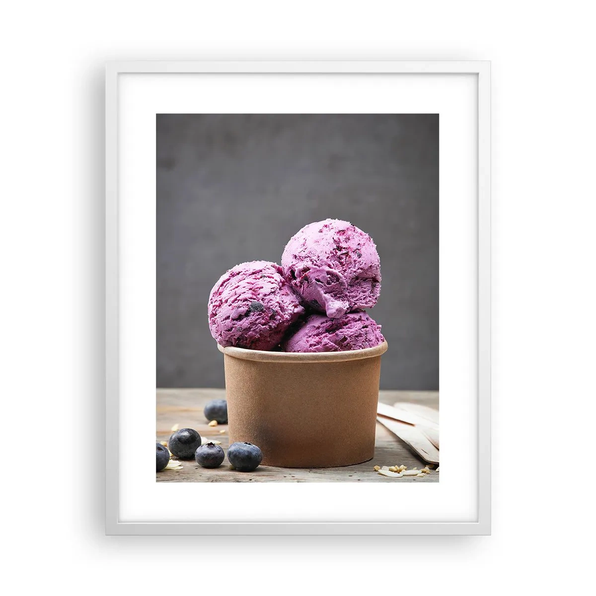 Póster en marco blanco - Dulzura y frescor - 40x50 cm