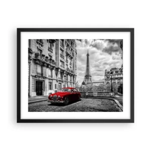 Póster en marco negro - Un depredador en la ciudad - 50x40 cm