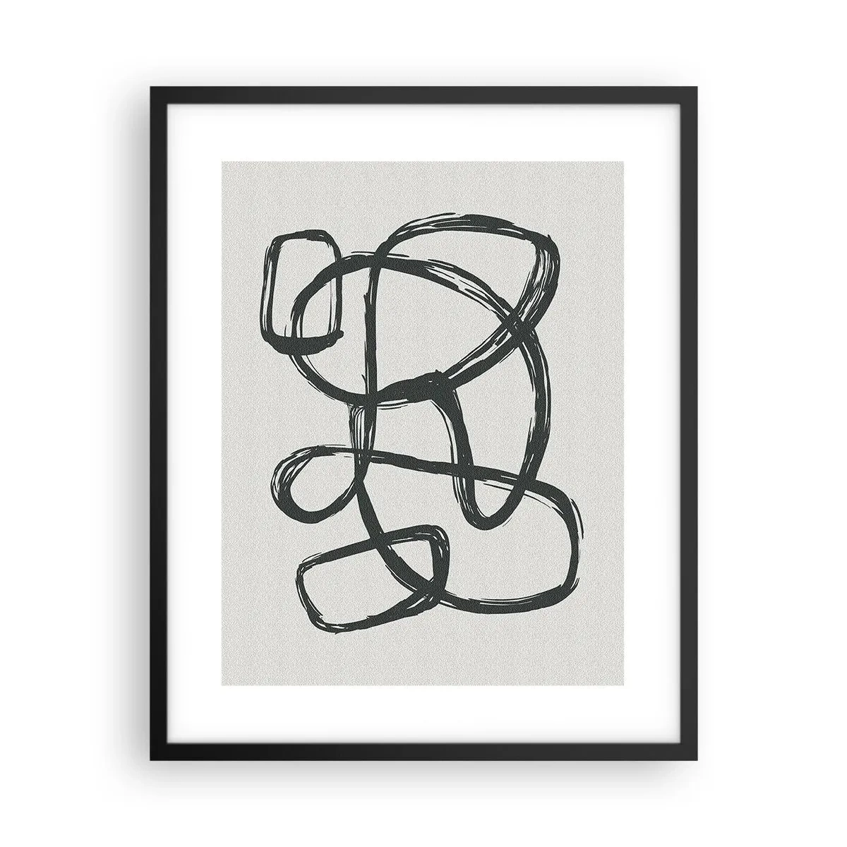 Póster en marco negro - Abstracción en bucle - 40x50 cm