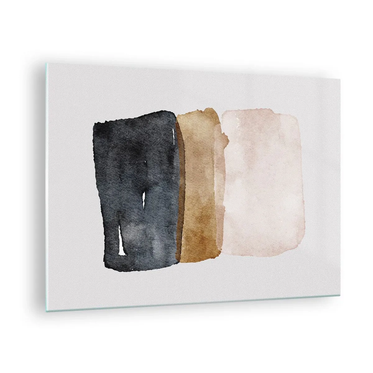 Cuadro sobre vidrio - Impresiones sobre Vidrio - Una composición de colores tierra - 70x50 cm