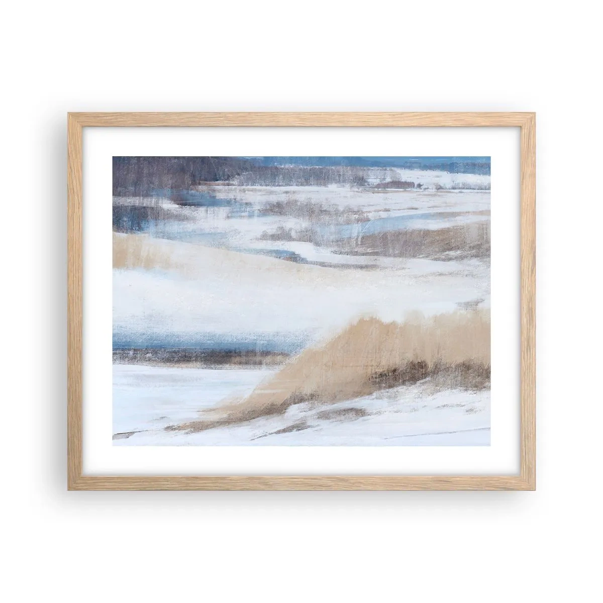 Póster en marco roble claro - Composición invernal - 50x40 cm
