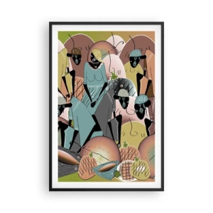 Póster en marco negro - Se avecina una gran celebración - 61x91 cm