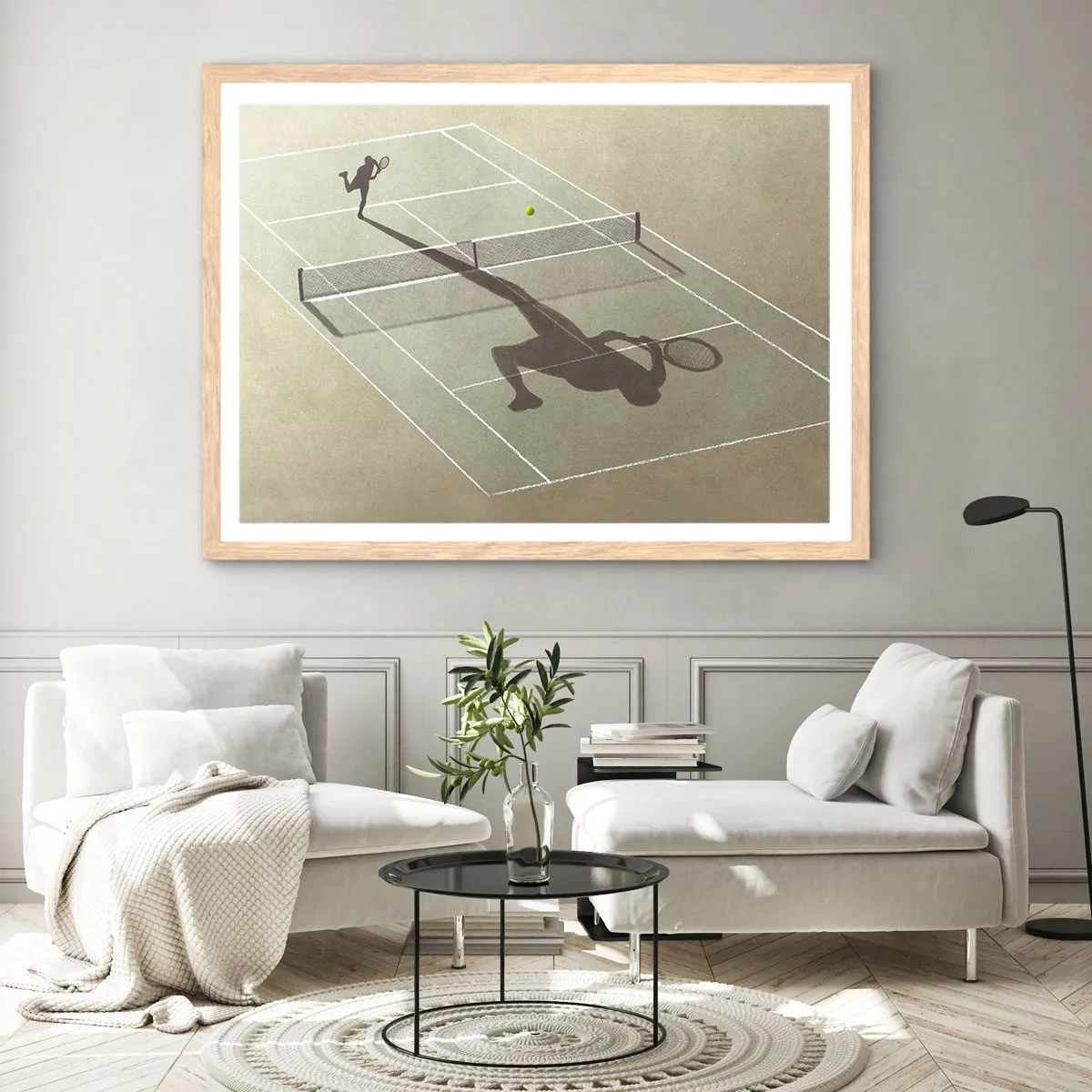 Póster en marco roble claro - Véncete a ti mismo - 40x30 cm