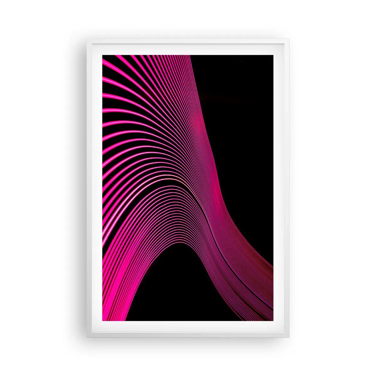 Póster en marco blanco - Avenida de luz - 61x91 cm